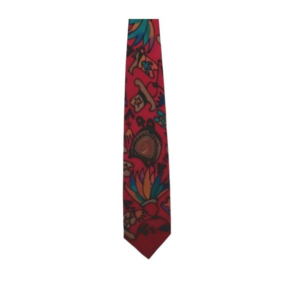 Robert Daskal Men's Tie Cowboys Sheriffs Indians Themed - Picture 1 of 14